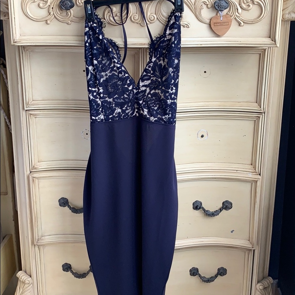 MISGUIDED navy dress. SIZE US 12
